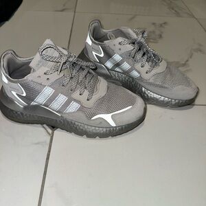 Adidas Silver and Gray Sneakers